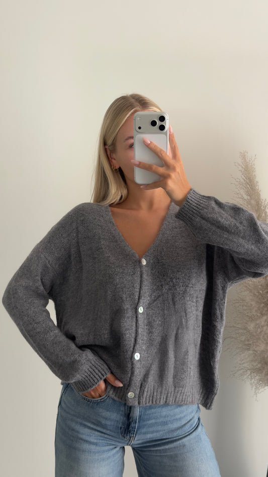Grauer Cardigan
