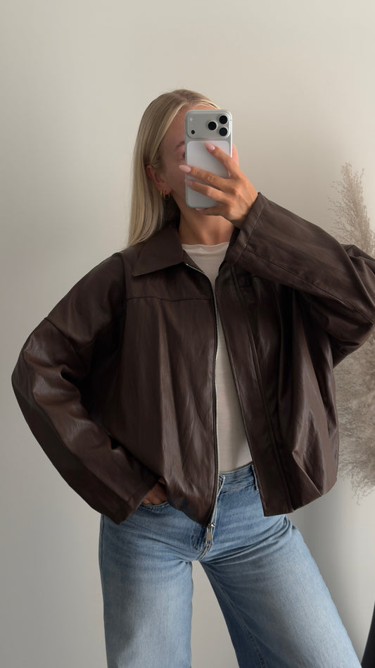 Lederjacke in braun