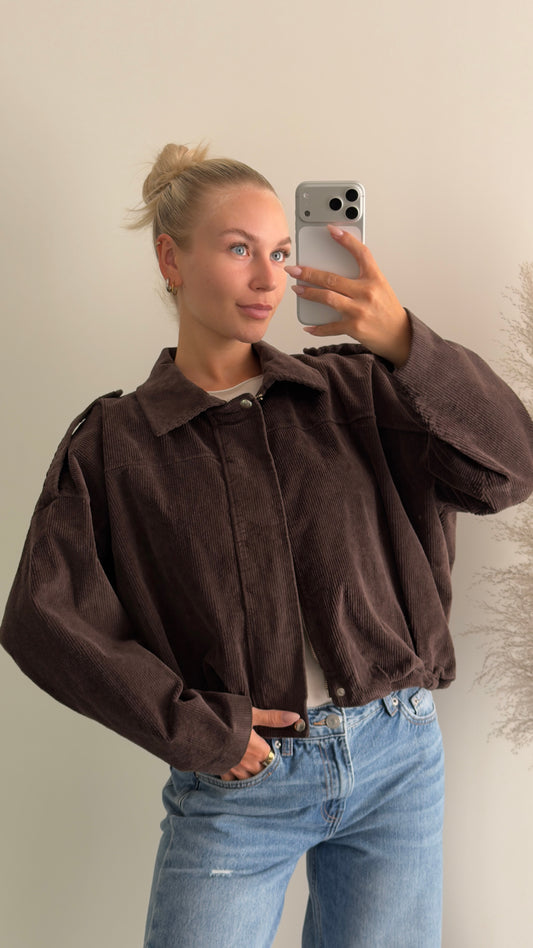 Kordjacke in braun