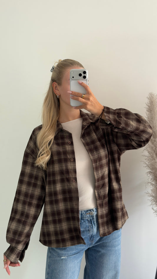 Kariertes Hemd in braun/beige