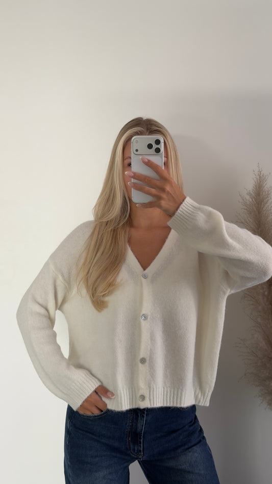 Wollweißer Cardigan